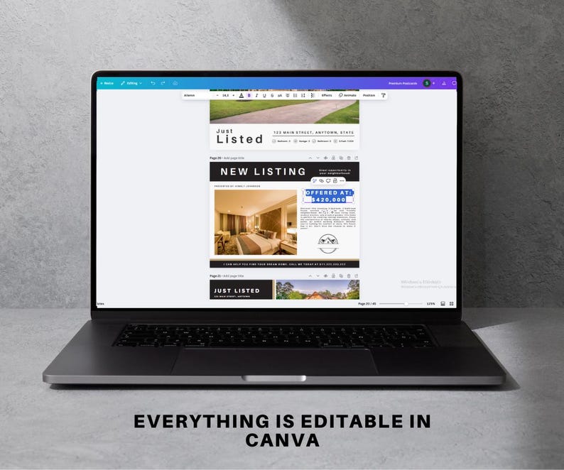 Real Estate Premium Postcards | Ultimate Postcard Bundle | Just Listed, Just Sold Postcard | Under Contract | Unique Designs | Canva 2025