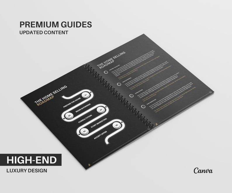 Luxury Real Estate Templates Canva, Gold Realtor Marketing, Real Estate Social Media, High Quality Realtor Branding, Editable Templates