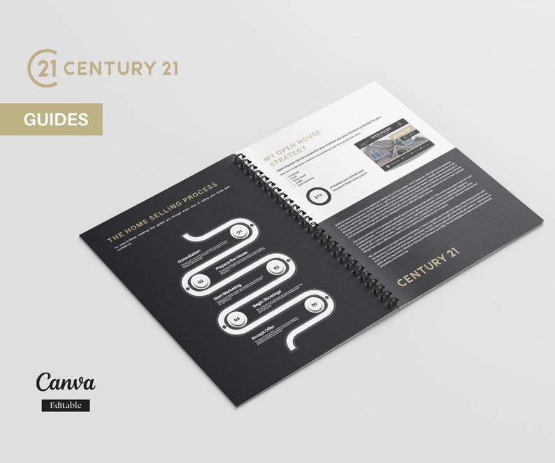 Century 21 FULL PACKAGE | Editable Beige Canva Templates for Realtors | Century 21 | Flyers, Checklists, Social Media & More