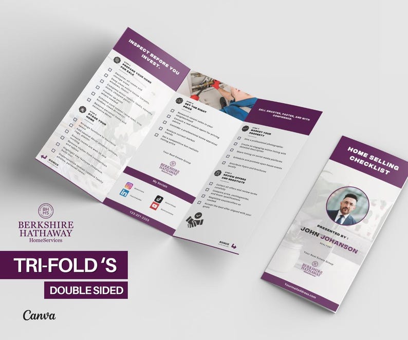 Ultimate Berkshire Hathaway Realtor Bundle | Premium Canva Templates | Flyers, Business Cards, Social Media, Checklists, Guides & More