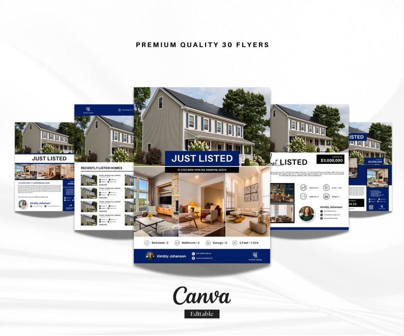 Coldwell Banker Real Estate Marketing Bundle | Blue Templates | Sellers & Buyers Guide, Flyers, Checklists, Social Media Templates | Canva