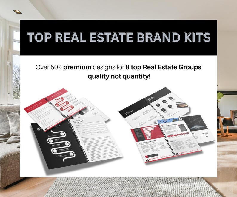 8 Elite Real Estate Brand Template Kits | Keller Williams, Re/Max, CB, C21, EXP, Sotheby’s, BS Hathaway | Canva + Mrr/Plr License