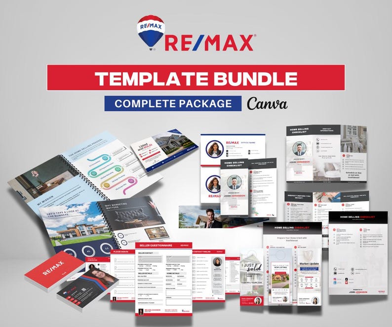 8 Elite Real Estate Brand Template Kits | Keller Williams, Re/Max, CB, C21, EXP, Sotheby’s, BS Hathaway | Canva + Mrr/Plr License