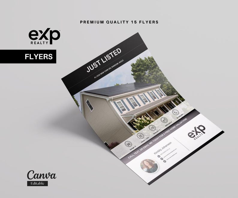 Premium EXP REALTY Real Estate Marketing Bundle | Black Templates | Sellers & Buyers Guide, Checklists, Social Media Templates | Canva