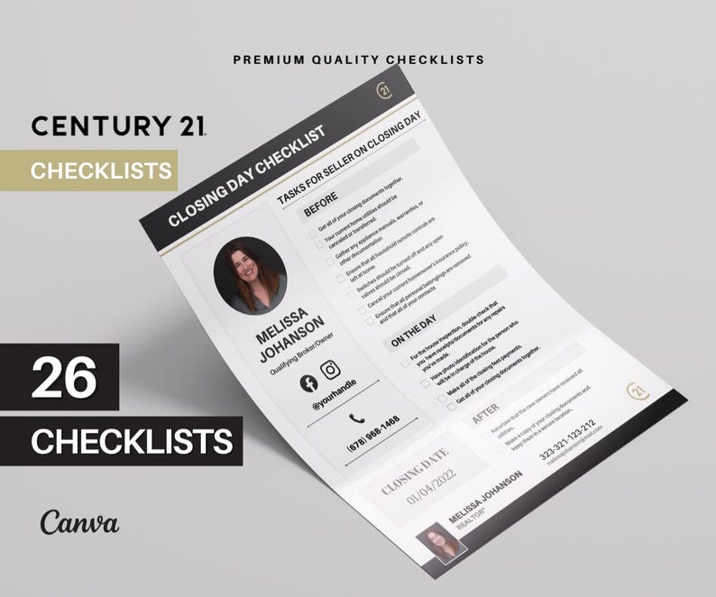 Century 21 FULL PACKAGE | Editable Beige Canva Templates for Realtors | Century 21 | Flyers, Checklists, Social Media & More