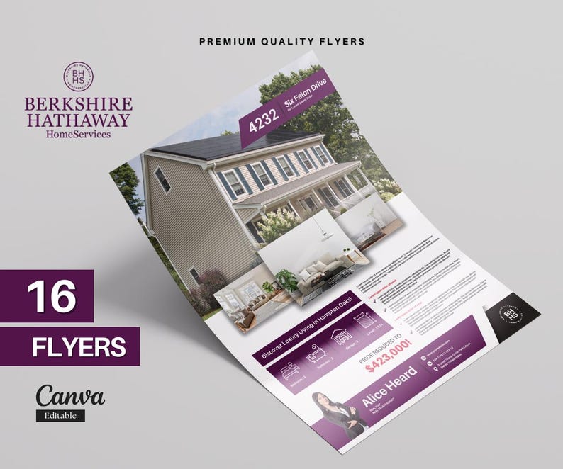 Ultimate Berkshire Hathaway Realtor Bundle | Premium Canva Templates | Flyers, Business Cards, Social Media, Checklists, Guides & More