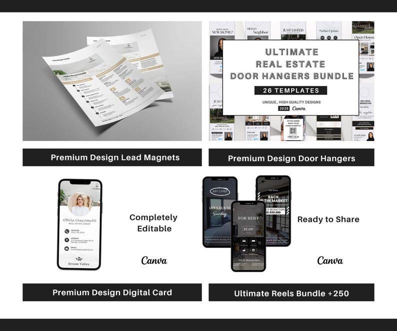 2026 High-End Real Estate Canva Templates for Professionals – Fully Editable & CANVA VAULT