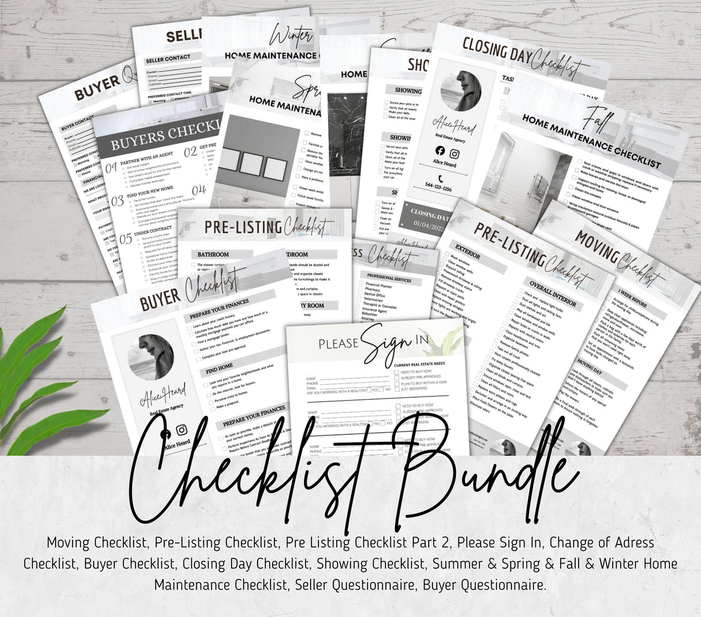 REALTOR BUNDLE, Real Estate Marketing, Listing Presentation, Real Estate Instagram Templates, Buyers and Sellers Guide, Realtor Farming