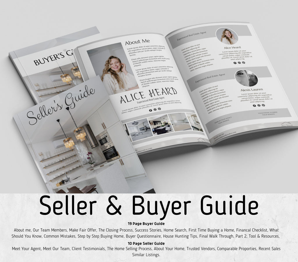 REALTOR BUNDLE, Real Estate Marketing, Listing Presentation, Real Estate Instagram Templates, Buyers and Sellers Guide, Realtor Farming