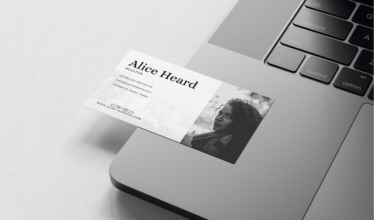 Business Card Canva Template, 2x Two-Sided Cards, Real Estate Business Cards