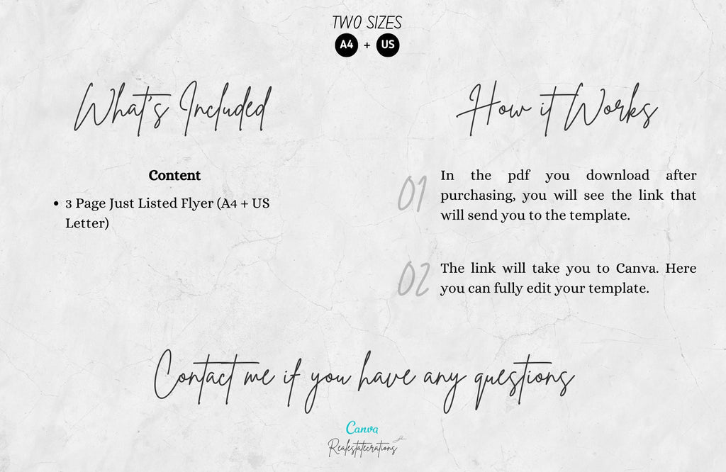 Just Listed Flyer, Real Estate Flyer Template, Realtor Flyer, Real Estate Marketing, Realtor Marketing, Customize, Editable, Canva Template