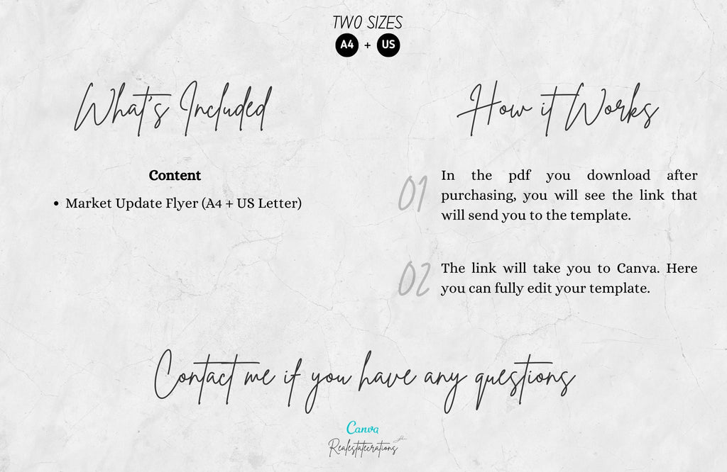 Market Update Flyer, Realtor Flyer, Real Estate Marketing, Realtor Marketing Realtor Farming, Full Editable, Canva Template | A4 + US Letter