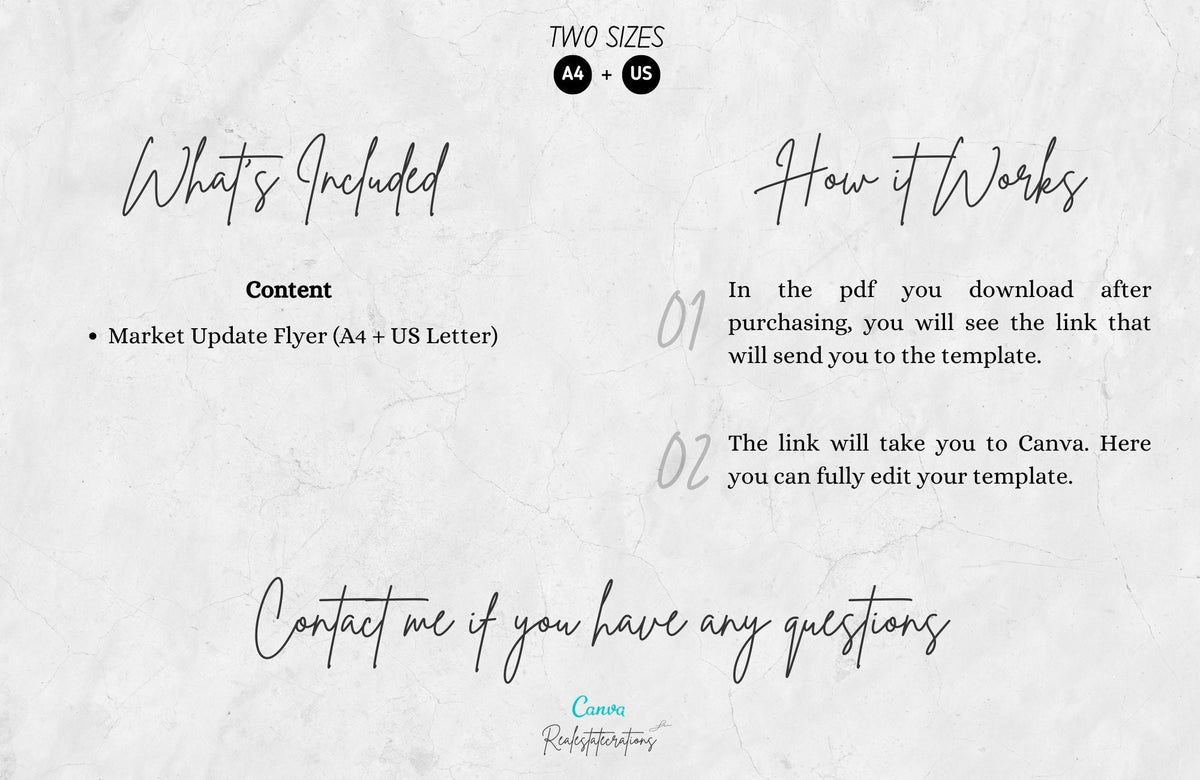 Market Update Flyer, Realtor Flyer, Real Estate Marketing, Realtor Marketing Realtor Farming, Full Editable, Canva Template | A4 + US Letter