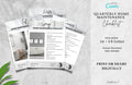 Quarterly & Monthly Home Maintenance Checklists, Real estate flyer template, Realtor marketing, Printable, Editable, Canva, A4 + US Letter,
