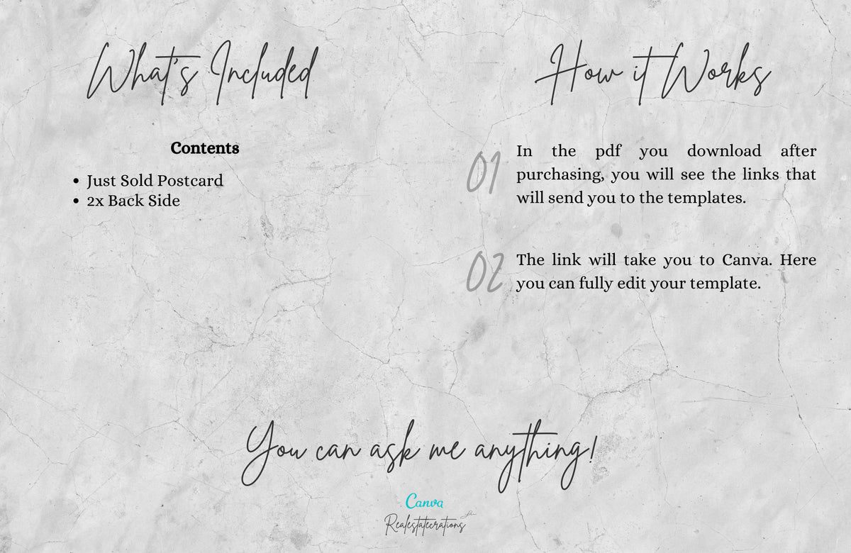 Real Estate Just Sold Postcard, Real Estate Marketing, Editable Canva Template, Farming Postcards, Realtor Farming, Realtor Postcard
