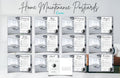 12 Monthly Maintenance Tips Postcards | Real Estate Postcards | Real Estate Marketing | Realtor Farming Postcards, Realtor postcards, Canva