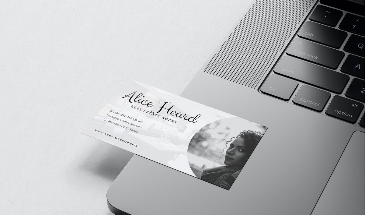 Business Card Canva Template, 2x Two-Sided Cards, Real Estate Business Cards