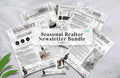 Real Estate Newsletter Bundle, Summer, Winter, Fall, Spring | Real estate marketing, Realtor newsletter, Realtor Marketing. Canva Editable