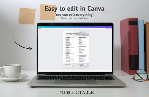 Change of Address Checklist, Real Estate Marketing, Real Estate Flyer, Closing Checklist, Real Estate Checklist, Moving Checklist, Canva