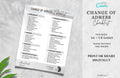 Change of Address Checklist, Real Estate Marketing, Real Estate Flyer, Closing Checklist, Real Estate Checklist, Moving Checklist, Canva