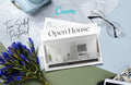 Real Estate Open House Postcard, Real Estate Marketing, Editable Canva Template, Farming Postcards, Realtor Farming, Realtor Postcard