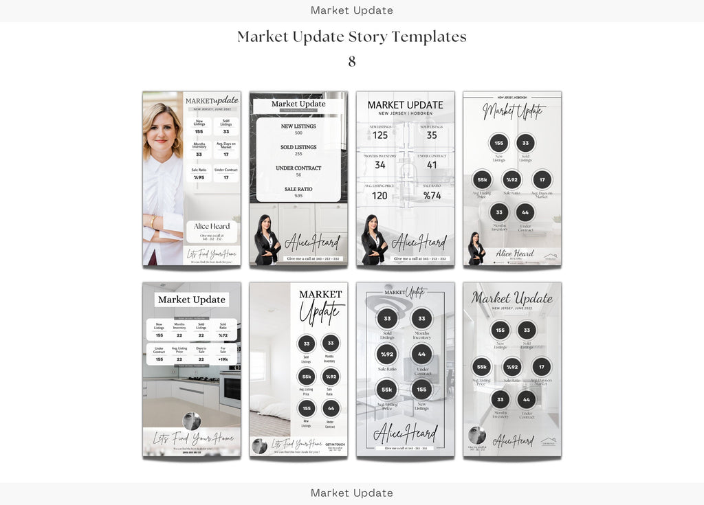 Market Update Story Template | Market Update Stories | Market Update Instagram Stories| Real Estate Marketing | Realtor Marketing | Canva