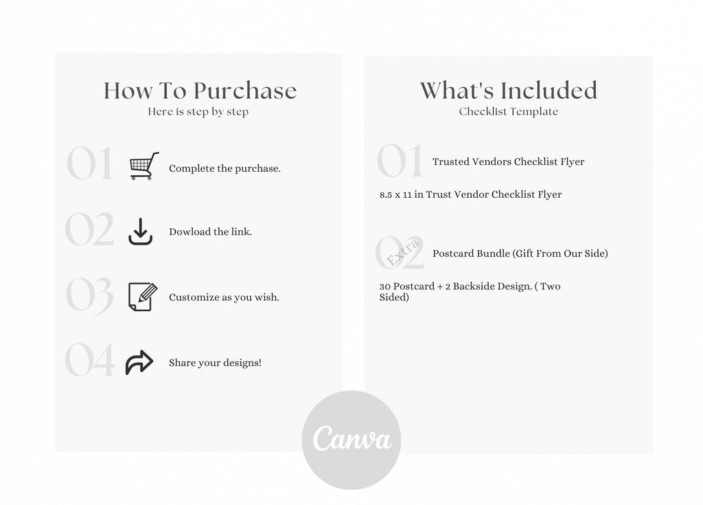Real Estate Trusted Vendor Template | Realtor Referral, Trusted Vendor List, Recommendations List, Realtor Marketing, Real Estate Template