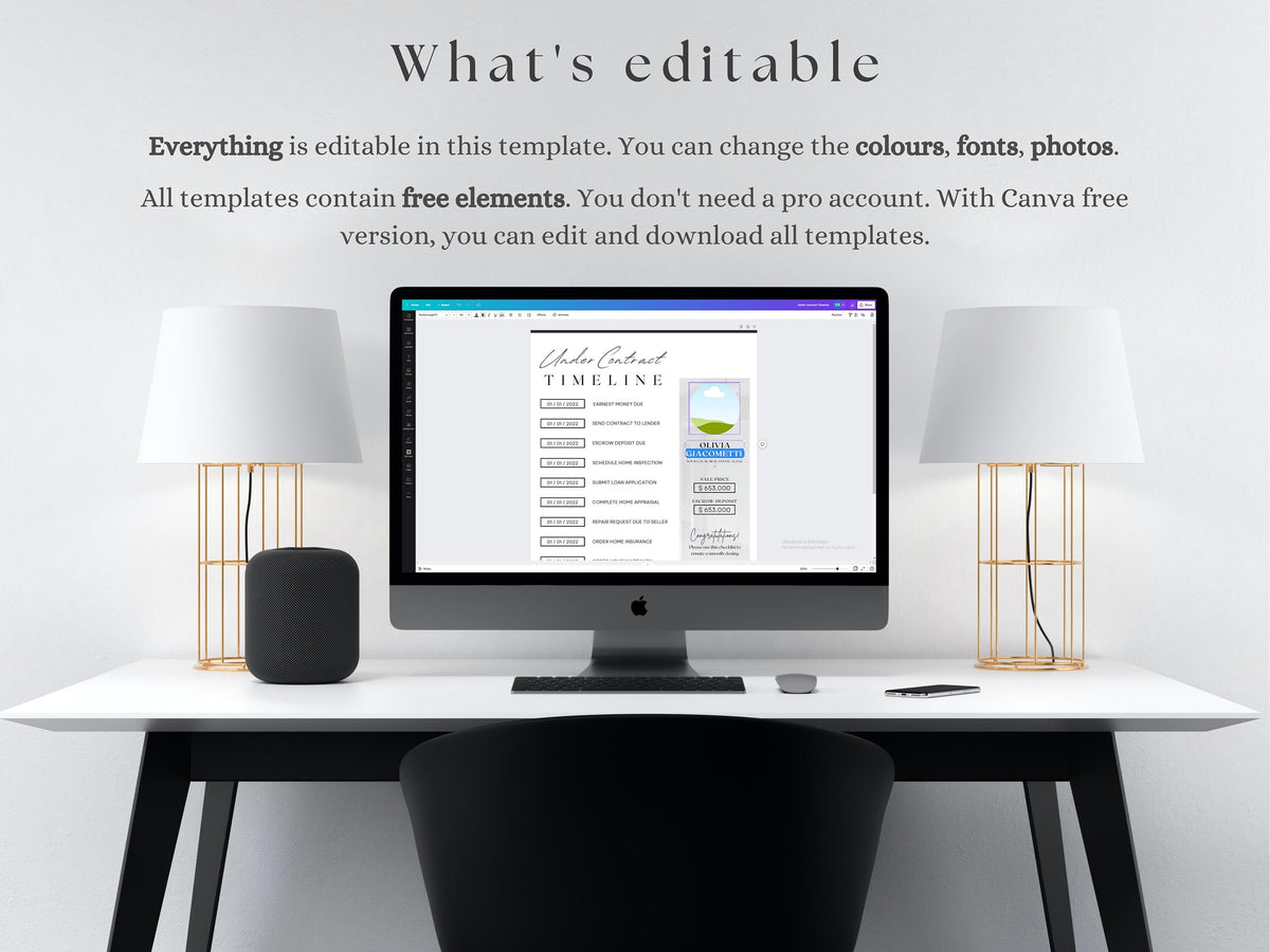 Real Estate Checklist | Realtor Checklist | Closing Day Checklist | Canva Realtor | Real Estate Template | Realtor Guide |Home Selling Guide
