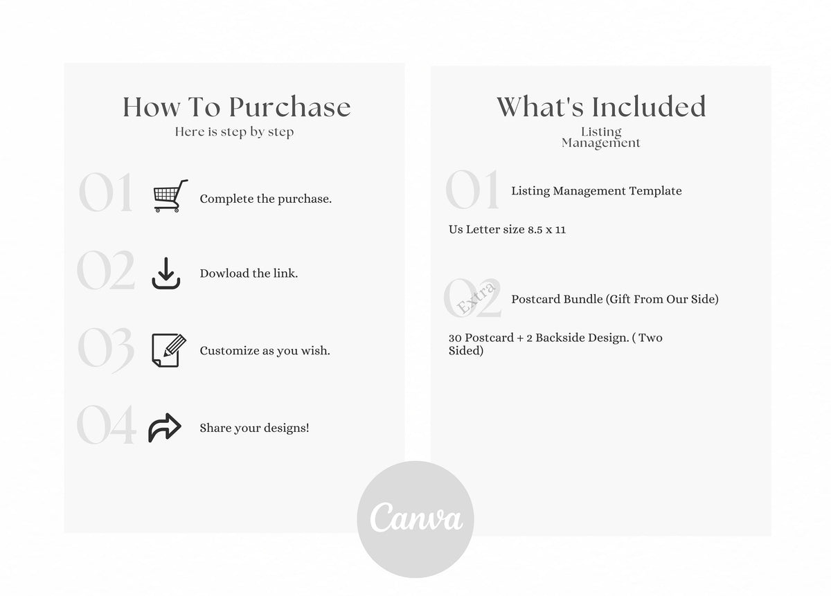 Real Estate Listing Management Checklist, Real Estate Marketing, Listing to Close Checklist, Realtor Checklist, Realtor Marketing