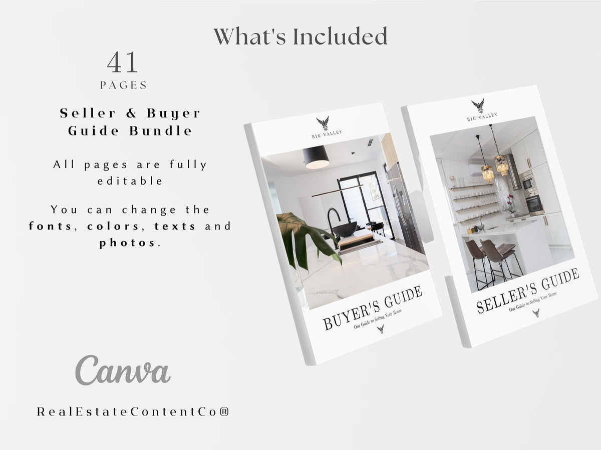 Seller Real Estate Guide | Realtor Buyer Guide | Home Buyer Guide | Realtor Guides | Realtor Canva Templates | Real Estate Marketing Tools
