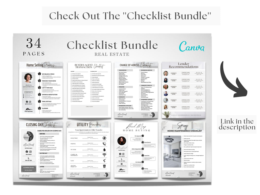 Utility Providers List Flyer, Real Estate Marketing, Real Estate Utility Information Sheet, New Client Welcome Packet, Closing Flyer