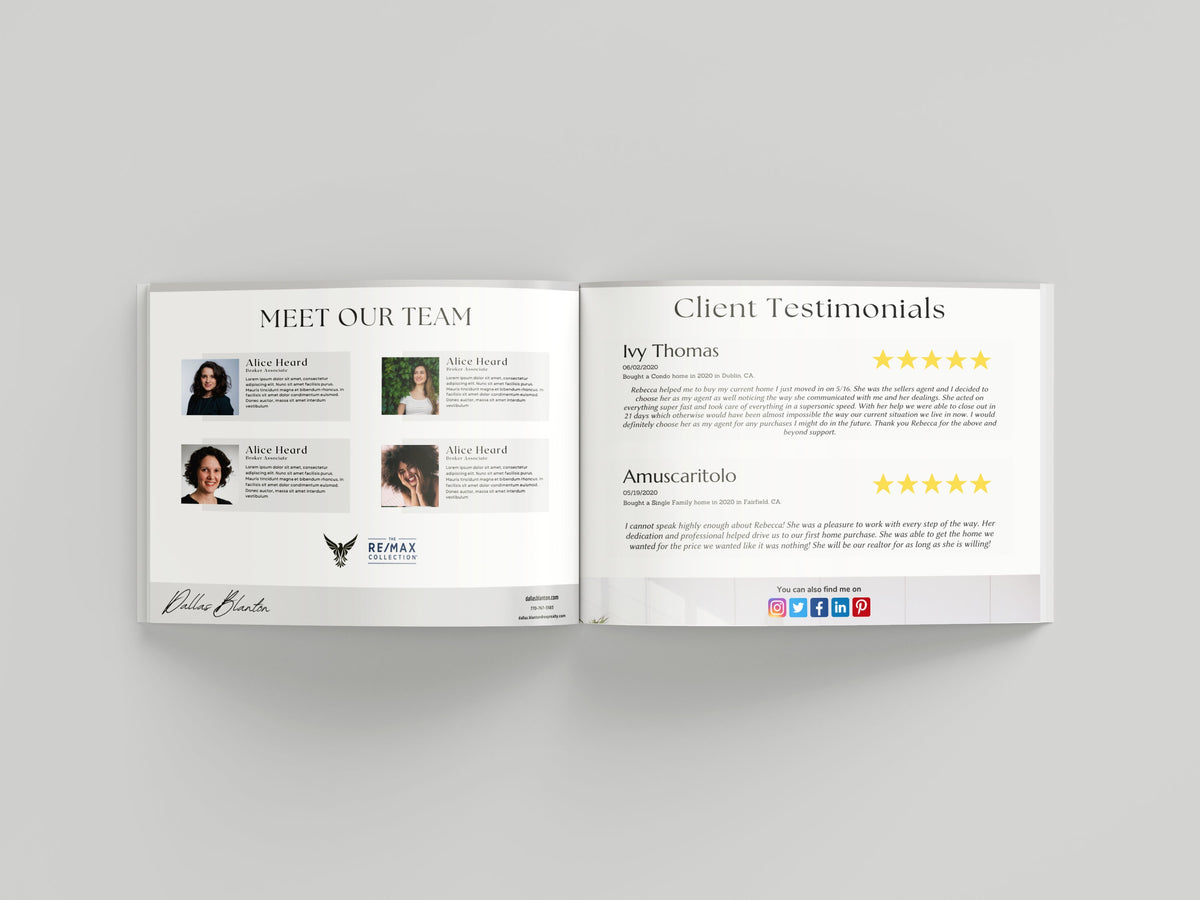 Real Estate Buyer and Seller Guide, Listing Presentation, Realtor Buyer Packet & Seller Packet, Canva, Real Estate Marketing Templates