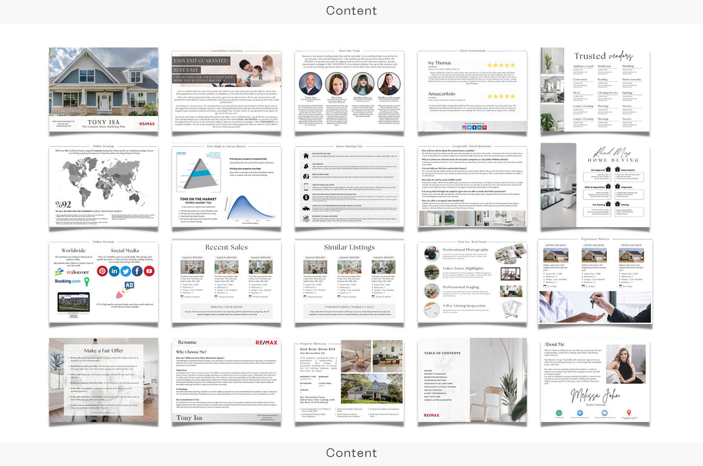 Real Estate Buyer and Seller Guide, Listing Presentation, Realtor Buyer Packet & Seller Packet, Canva, Real Estate Marketing Templates