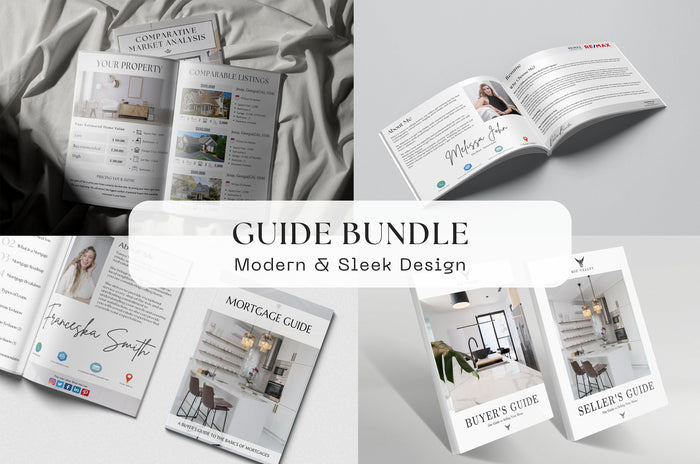 Real Estate Marketing Guide Bundle , Seller and Buyer Guide, Mortgage Guide, CMA Packet, Realtor Marketing, Canva