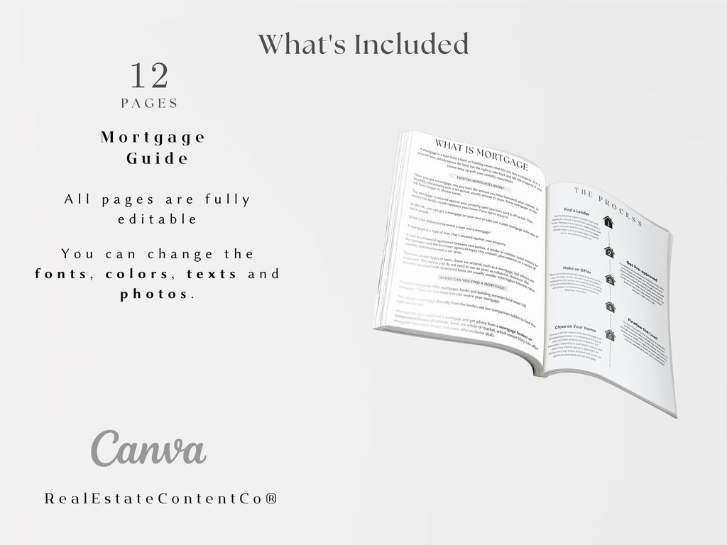 Real Estate Marketing Guide Bundle , Seller and Buyer Guide, Mortgage Guide, CMA Packet, Realtor Marketing, Canva
