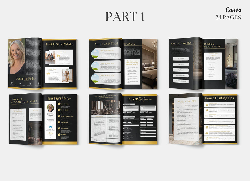Luxury Buyer's Guide | Realtor Buyer Guide | Home Buyer Guide | Realtor Guide | Realtor Canva Templates | Luxury Real Estate Templates