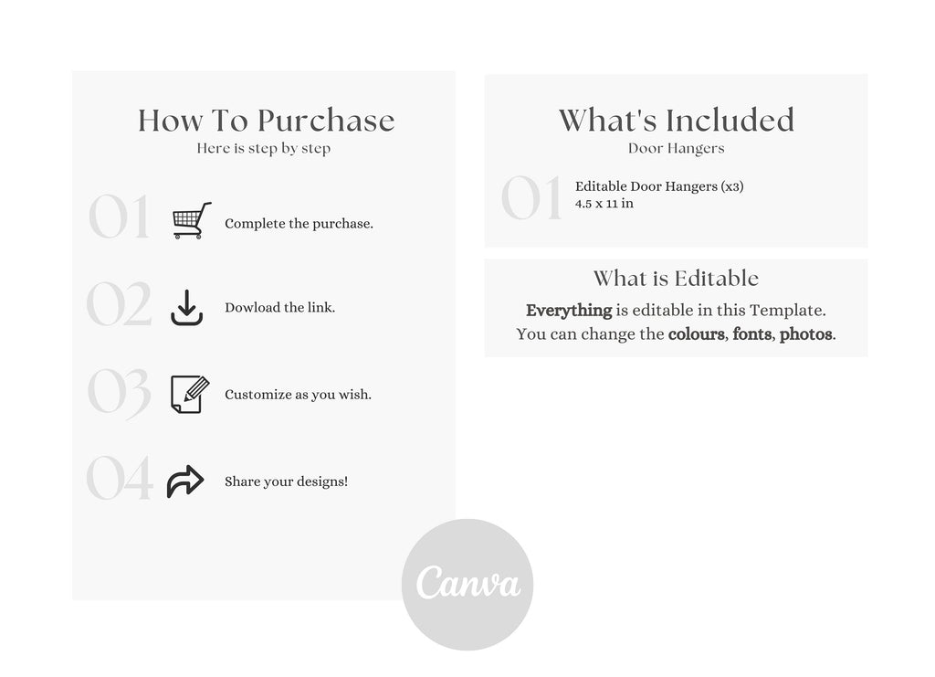 Luxury Real Estate Door Hangers | Realtor Door Knocking | Modern Real Estate Marketing Template | Real Estate Farming
