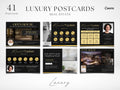 Luxury Real Estate Postcards | Realtor Black and Gold Postcards | Realtor Intro Card | Realtor Marketing Tool | Luxury Agent Marketing