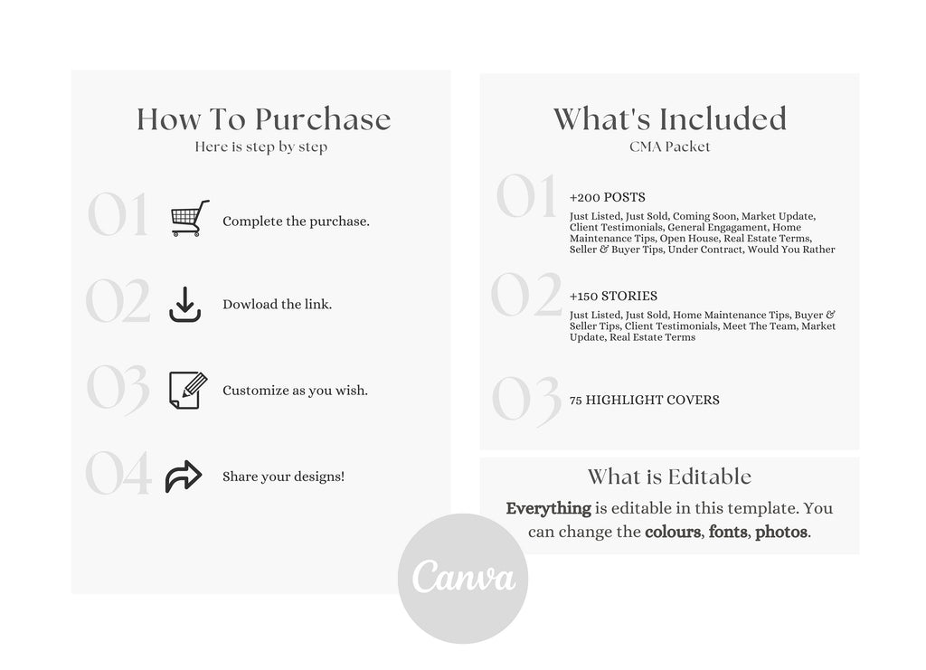 450 Luxury Real Estate Instagram Post Templates | Luxury Realtor Templates | Social Media Templates | Instagram Canva Template