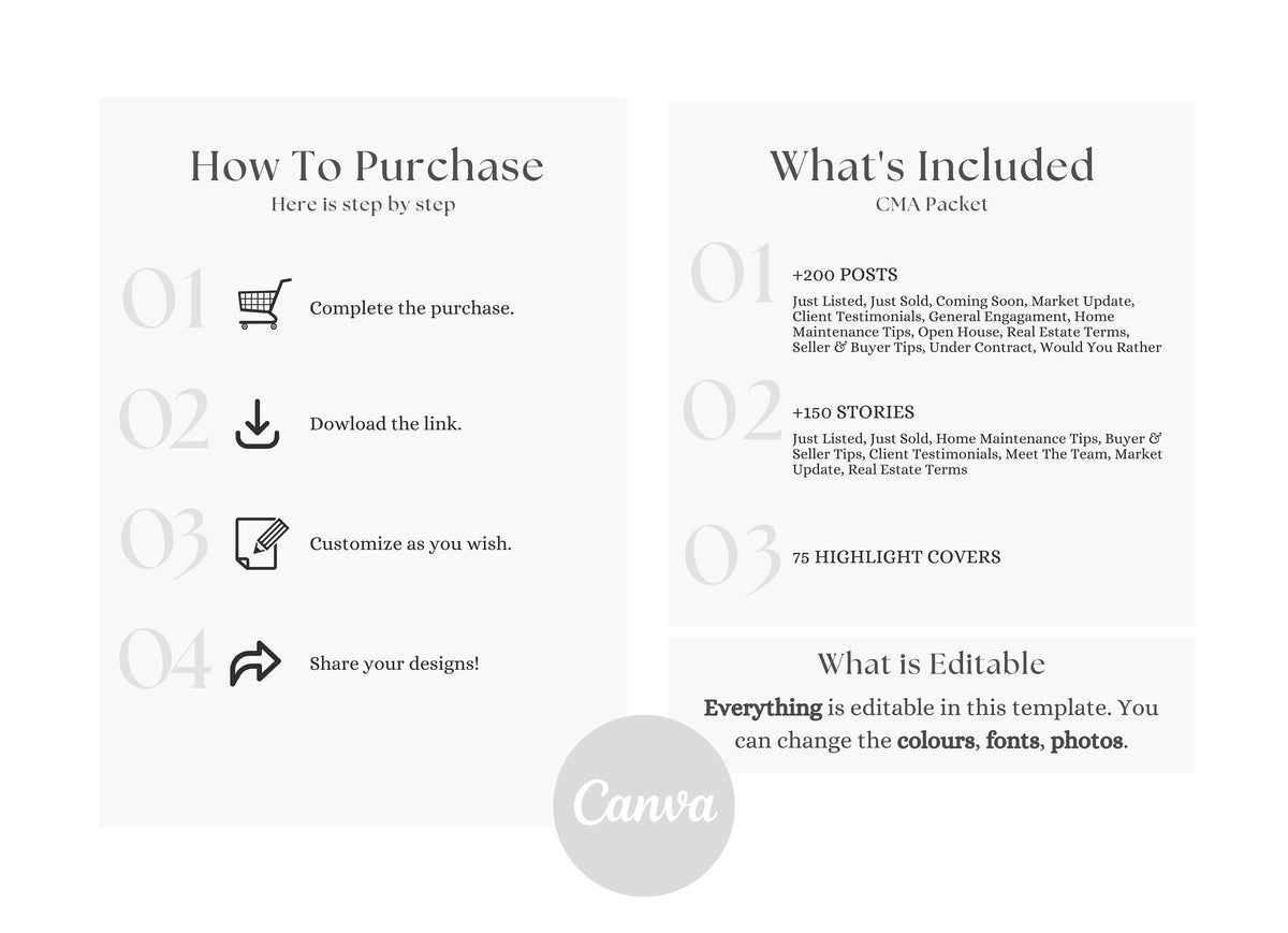 450 Luxury Real Estate Instagram Post Templates | Luxury Realtor Templates | Social Media Templates | Instagram Canva Template