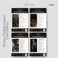 Quarterly & Monthly Home Maintenance Checklists, Real estate flyer template, Realtor marketing, Printable, Editable, Canva, Luxury