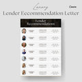 Trusted Lenders Template | Mortgage Lender Recommendations List | Lender Recommendations | Real Estate Home Financing | Loan Officer | Canva