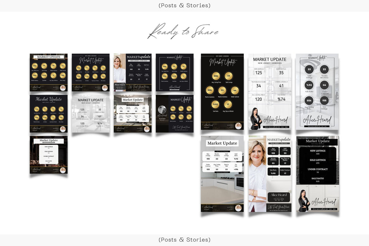 Market Update Posts and Stories, Luxury Real Estate Post Template, Realtor Social Media | Realtor Posts | Real Estate Social Media