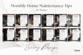 12 Monthly Home Maintenance Tip Social Media Posts | Real Estate Marketing | Instagram Posts | Luxury Realtor | Luxury Real Estate