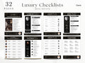 Luxury Real Estate Checklist | Realtor Checklist | Black Checklist | Canva Realtor | Black Realtor Checklists | Realtor Guide