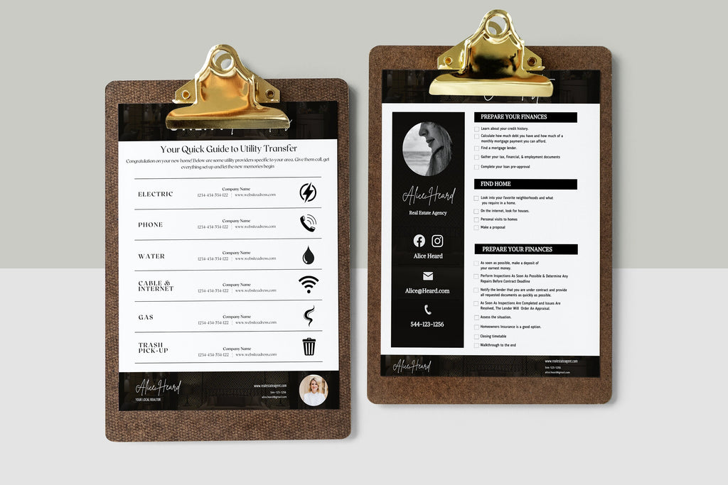 Luxury Real Estate Checklist | Realtor Checklist | Black Checklist | Canva Realtor | Black Realtor Checklists | Realtor Guide