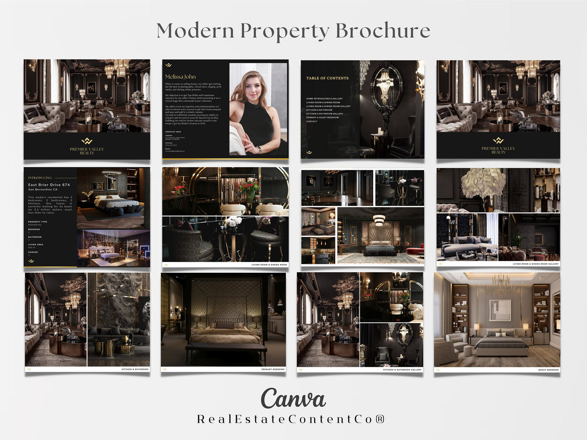 Luxury Property Brochure | Real Estate Property Magazine| Open House Magazine | Realtor Home Brochure| Realtor Feature Sheet | Canva Realtor