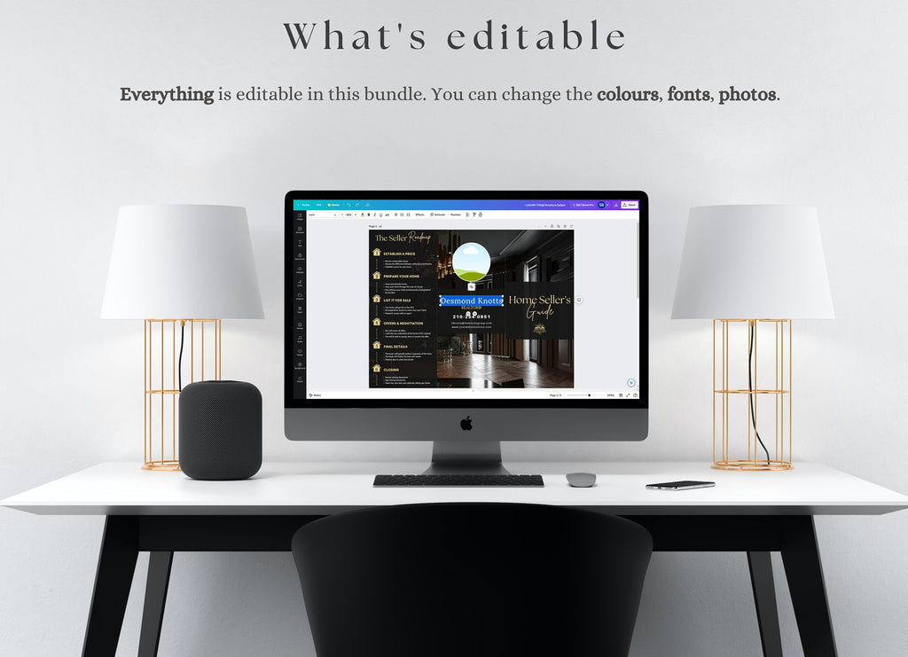 Luxury Buyer's Guide Brochure, Real Estate Tri-Fold Brochure, Tri-fold Real Estate, Buyer Guide, Real Estate Marketing, Double-Sided