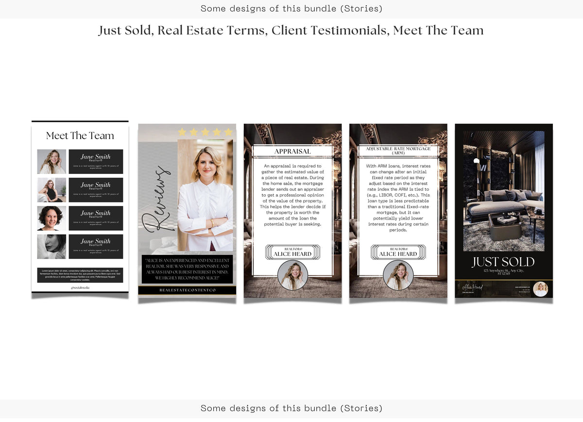 450 Luxury Real Estate Instagram Post Templates | Luxury Realtor Templates | Social Media Templates | Instagram Canva Template