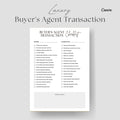 Luxury Buyers Agent Transaction Checklist, Real Estate Marketing, Real Estate Flyer, Buyers Agent Checklist, Buyers Agent Transaction